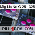 Mfg Lic No G 25 1325 01
